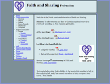Tablet Screenshot of faithandsharing.net